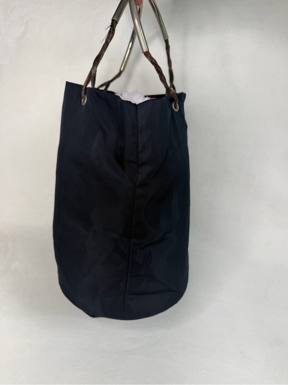 Prada Ring Handle Tote with Brown/Silver Handles - Picture 2 of 12